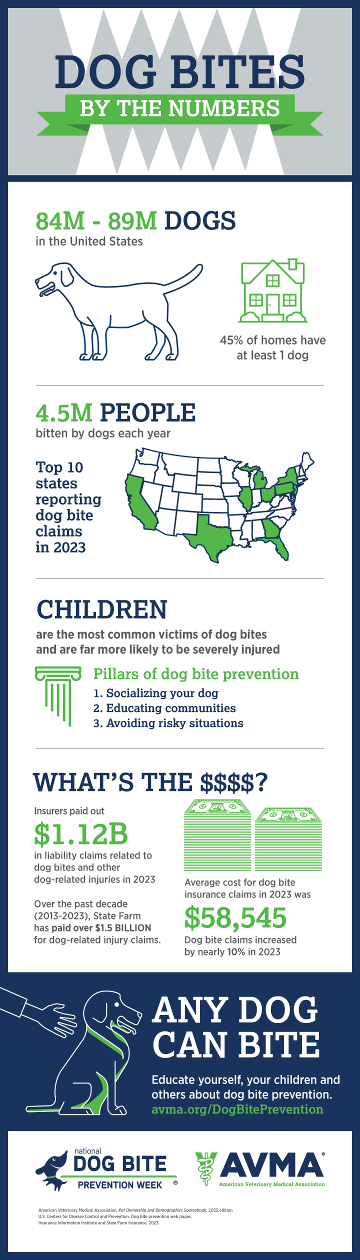 Dog bite prevention infographic